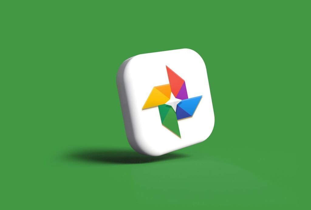 Illustration of the Google Photos logo for a guide to downloading photo backups